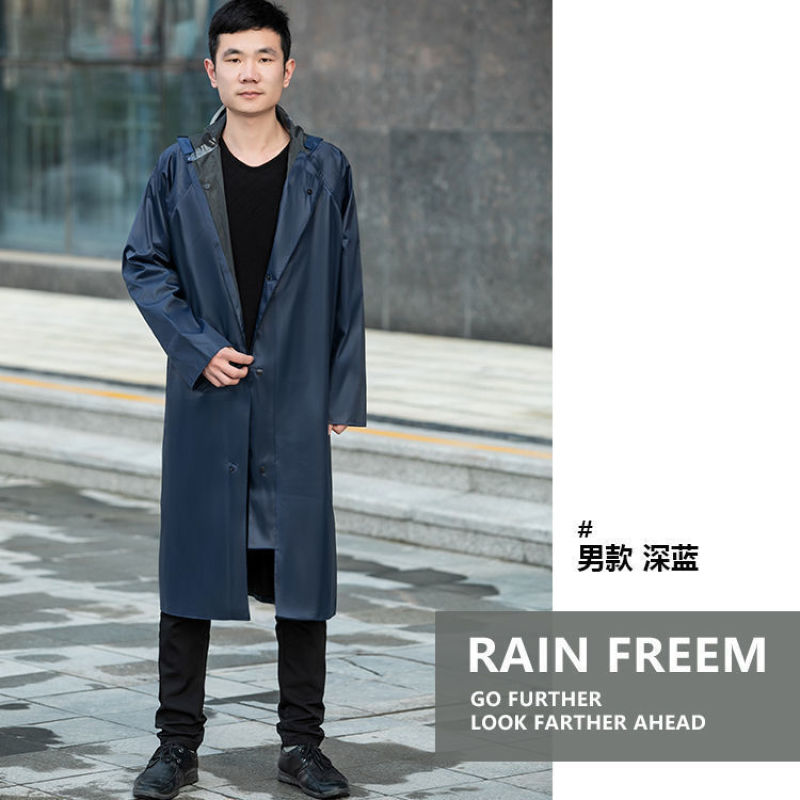 时尚防暴雨连体雨衣长款外套男全身防水骑行徒步加厚成人雨衣