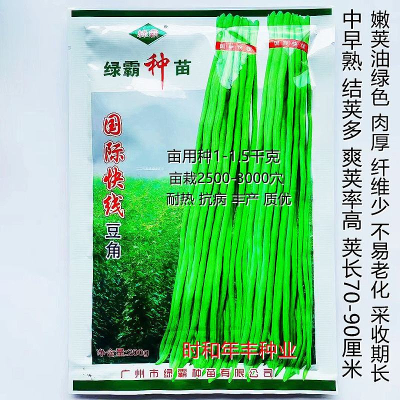 国际快线豆角夏秋特耐热豆角种子南方长豇豆种子花仁厚肉