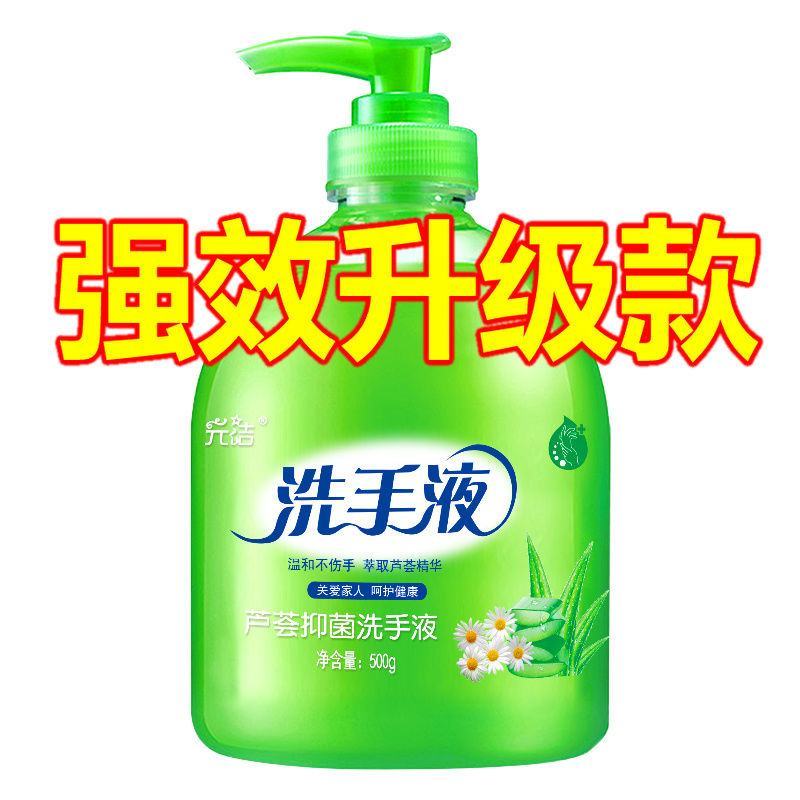 元洁抑菌洗手液芦荟清香型杀菌消毒保湿儿童按压瓶家用家庭装