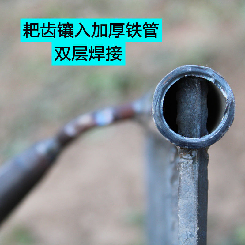 农用钉耙多功能手工锻打搂草松土平地钢扒铁耙子种菜园林九齿