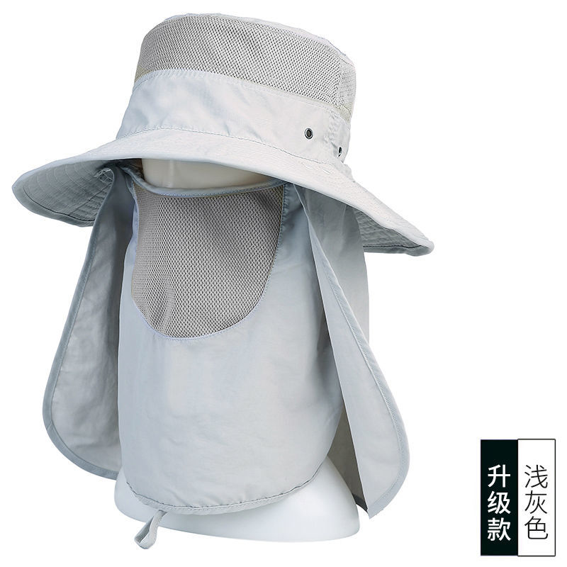 遮阳帽男士干农活防晒帽子女夏季户外遮脸防紫外线太阳渔夫帽