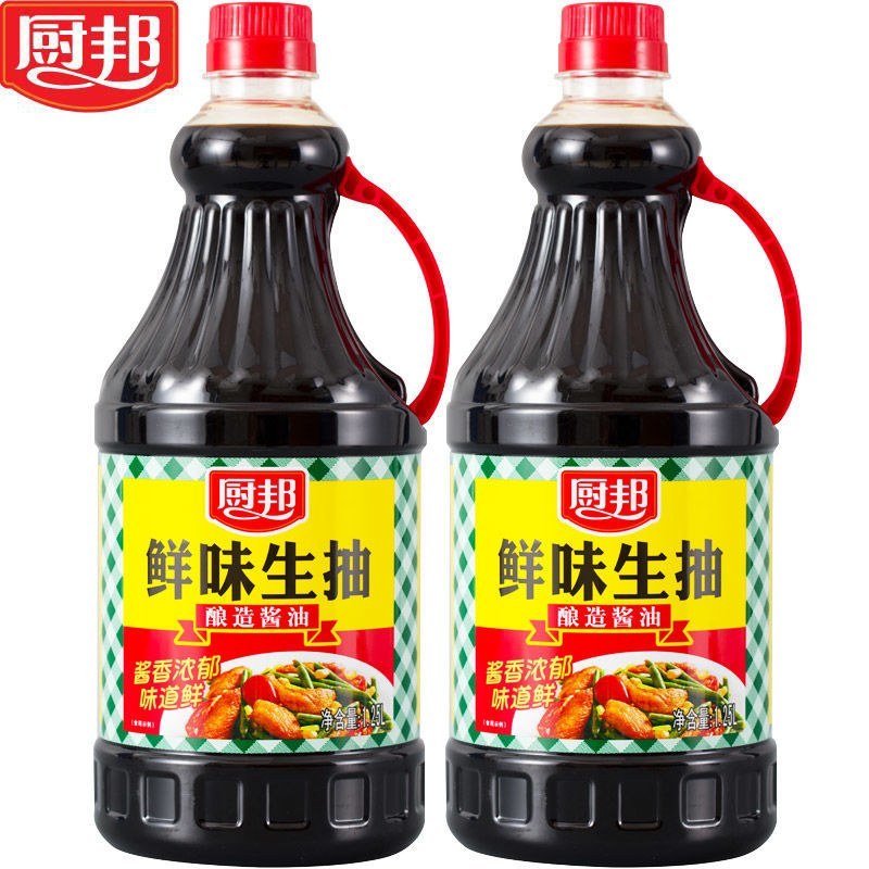 厨邦酱油1.25L鲜味生抽黄豆酿造家用炒菜卤味凉拌酱油