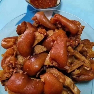 全熟卤猪蹄开袋即食五香卤味熟食猪蹄真空包装小吃零食