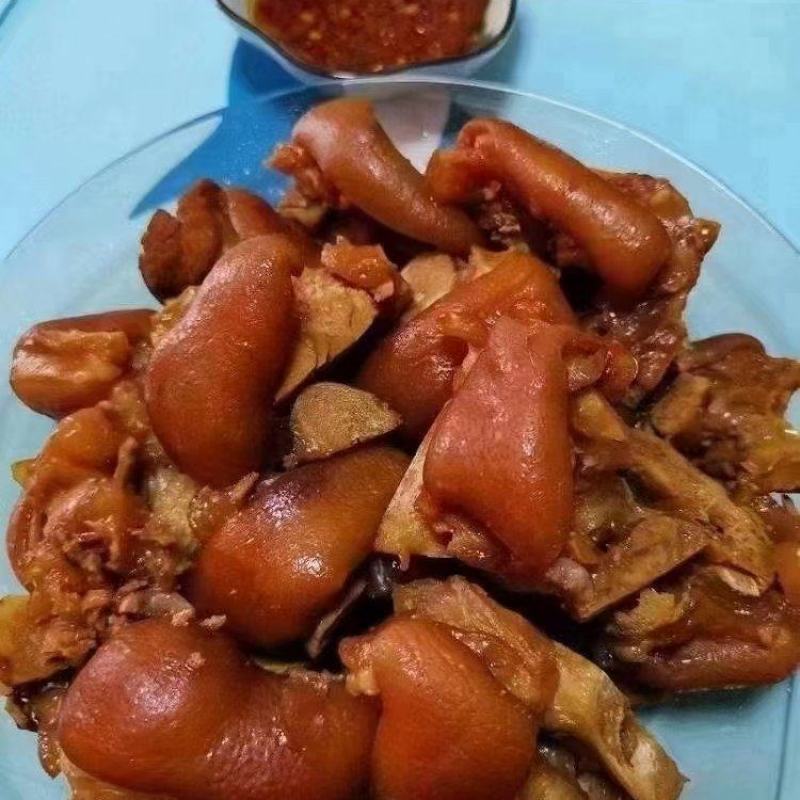 全熟卤猪蹄开袋即食五香卤味熟食猪蹄真空包装小吃零食