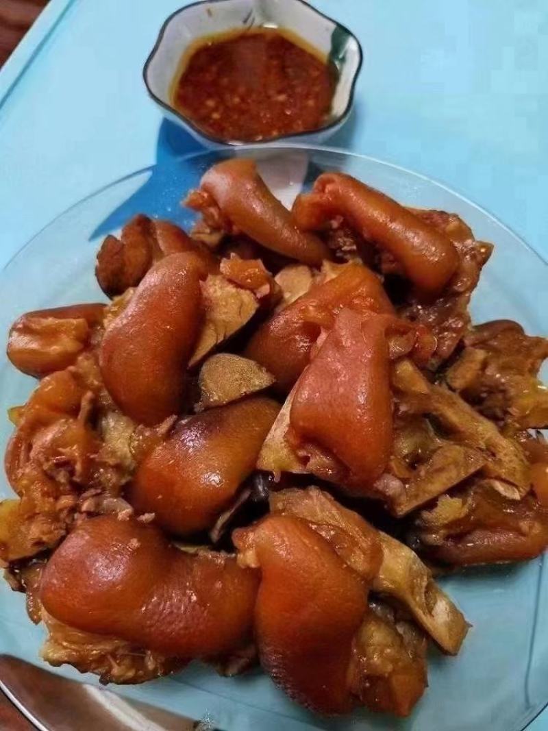全熟卤猪蹄开袋即食五香卤味熟食猪蹄真空包装小吃零食