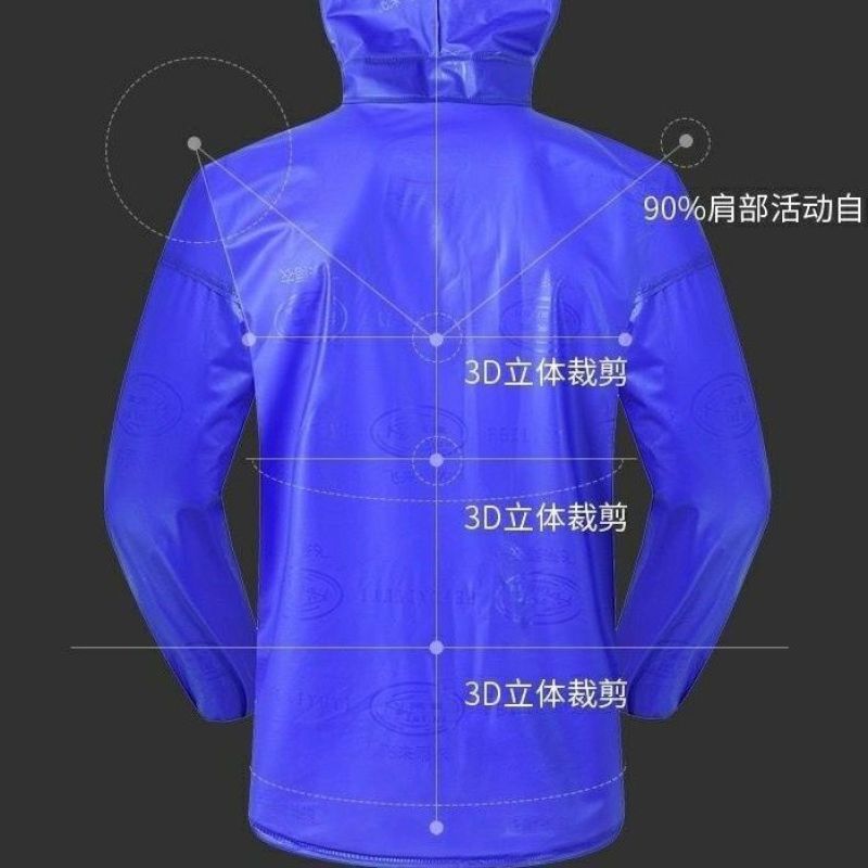 加厚牛筋雨衣雨裤套装两件套干活农民工地雨披女成人男防暴雨