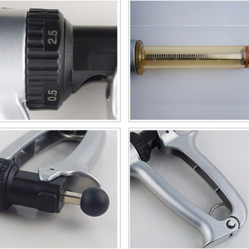 进口型兽用连续注射器半自动可调猪牛羊鸡鸭兽用可调针管注射