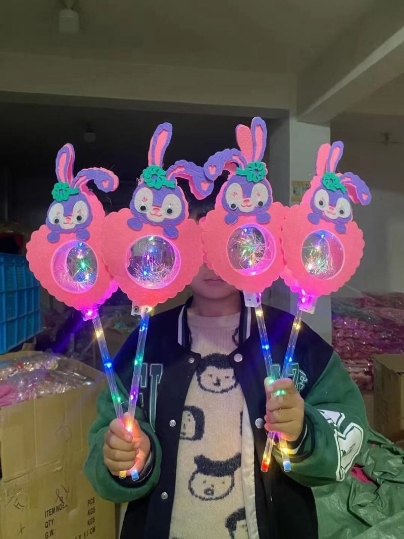 儿童发光玩具棒卡通星球棒闪光棒夜市公园广场热销货源