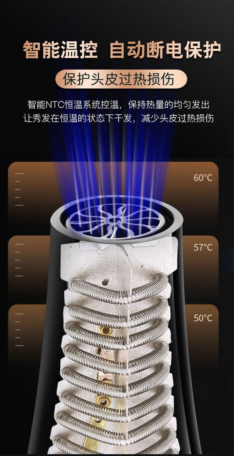 发廊大风力吹风机家用理发店大功率蓝光负离子不伤发电吹风