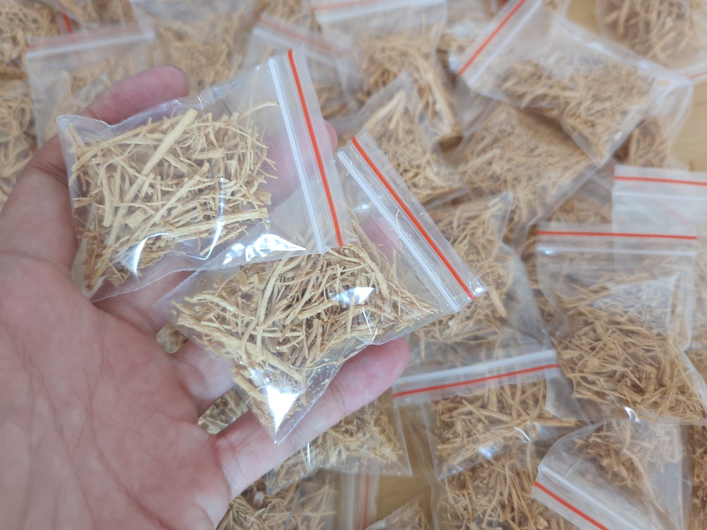 北沙参加工成品图