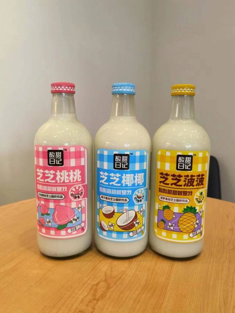 高毛利玻璃瓶芝士果肉酸奶终端动销快网红属性强口感丰富的