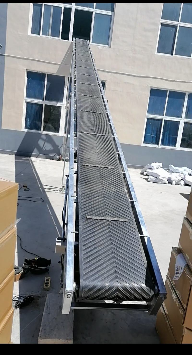 小型折叠输送带传送带流水线爬坡输送机化肥水泥装车卸货