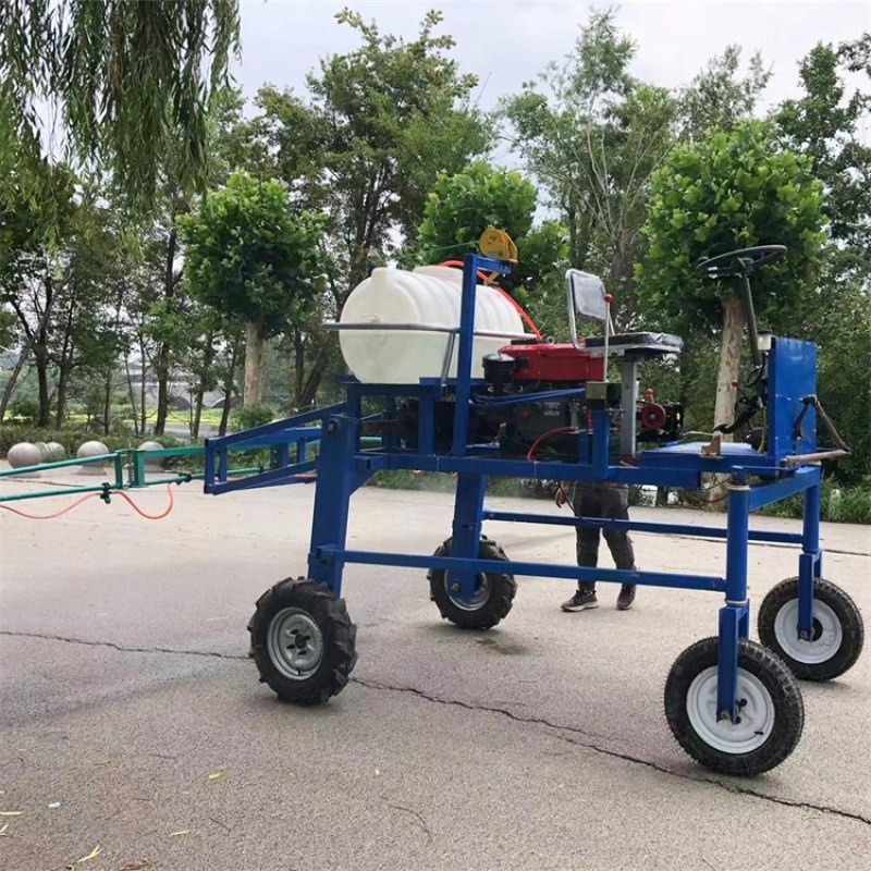 四轮乘坐式打药机玉米地液压升降喷雾机400升折叠杆打药机