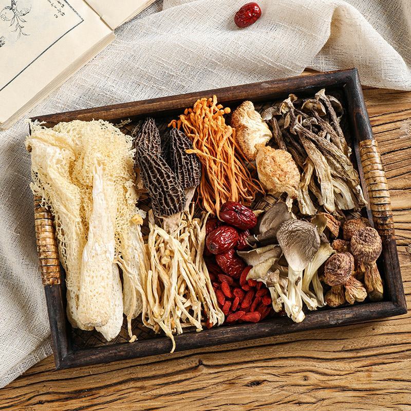 八真菌包汤羊肚菌脆脆菇姬松茸竹荪等多种组合营养