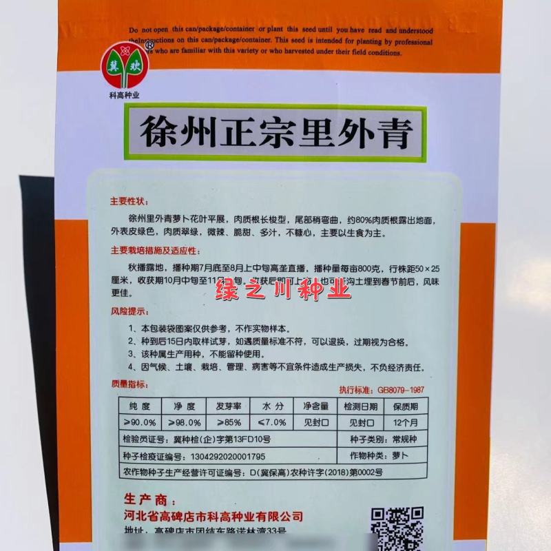 水果萝卜种子徐州正宗里外青萝卜种子微辣脆甜多汁秋播萝卜