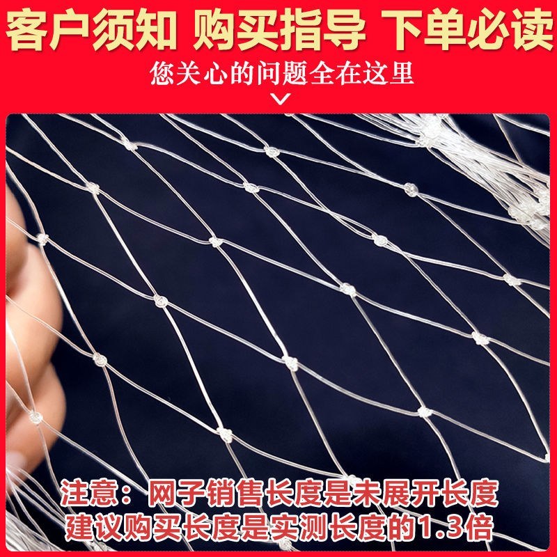 尼龙防鸟网天网驱鸟网果树樱桃葡萄果园农田养殖鱼塘大棚养殖