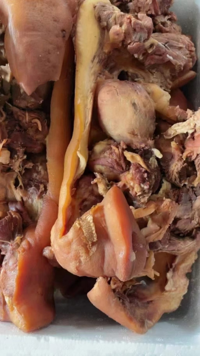 卤猪头肉凉拌猪头肉全熟卤味预制荤菜带拱嘴核桃肉