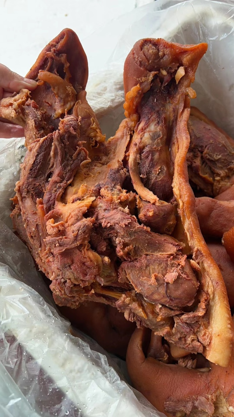 卤猪头肉凉拌猪头肉全熟卤味预制荤菜带拱嘴核桃肉