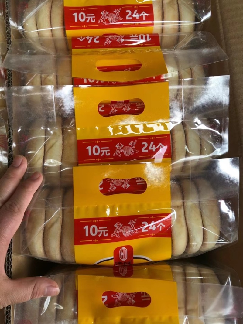 袋装法饼一袋24个老面法饼山药雪饼法式面饼松软