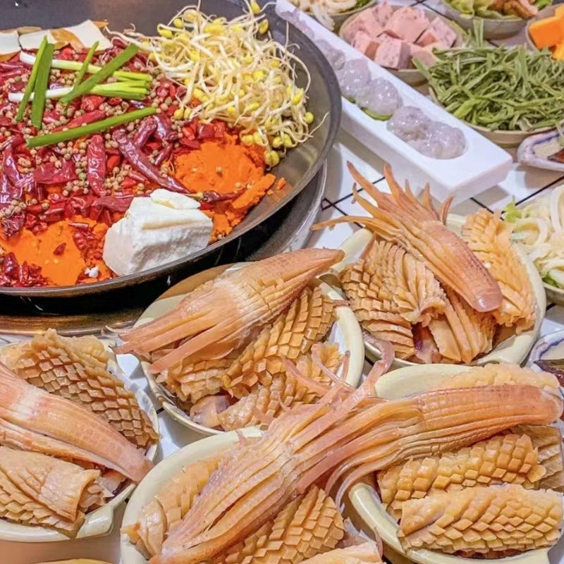 火箭鱿鱼牛角花鱿鱼花冷冻新鲜鱿鱼须铁板烧烤火锅食材海鲜