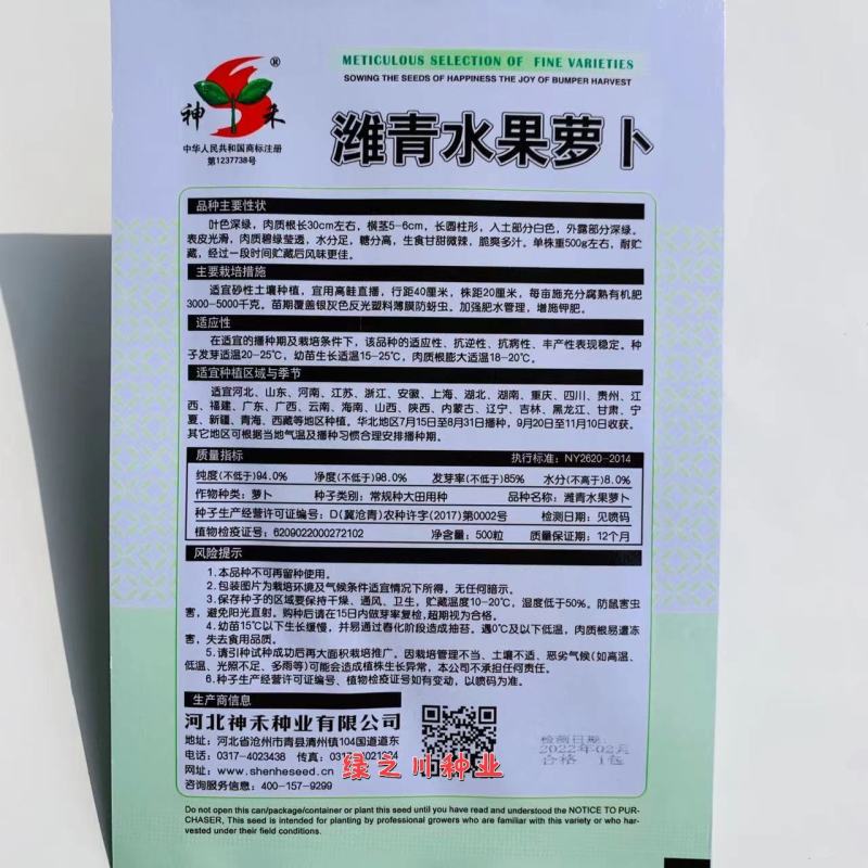 潍县青水果萝卜种子小包装家庭种植青萝卜种籽甜脆微辣秋