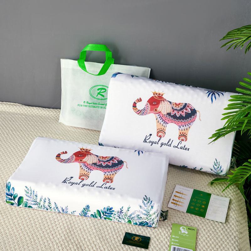 泰国天然进口乳胶枕头护颈椎助眠枕芯家用成人狼牙颗粒按摩保