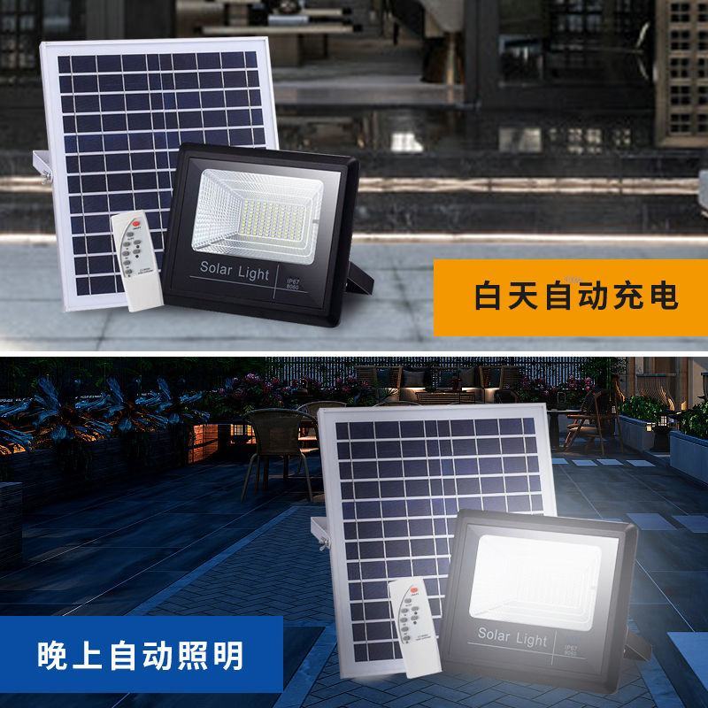 太阳能灯户外超亮家用室内外防水投光灯新农村路灯照明景观庭