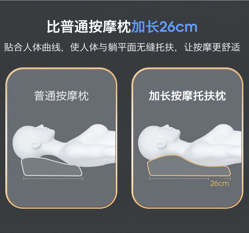 荣事达智能颈椎按摩器颈部腰部背部肩部多功能按摩枕靠垫家用