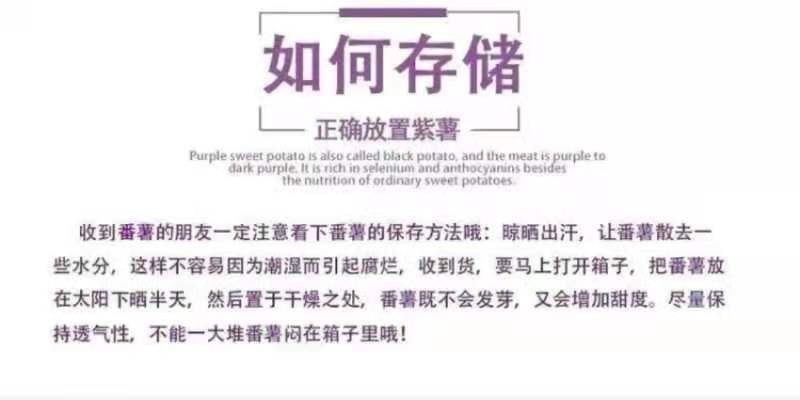 [一件代发]紫罗兰紫薯沙地紫薯新鲜现挖现发粉糯产地直供