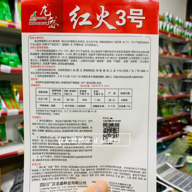 龙盛红火3号莴苣种子高桩大棒红尖叶莴笋种子耐寒香莴笋