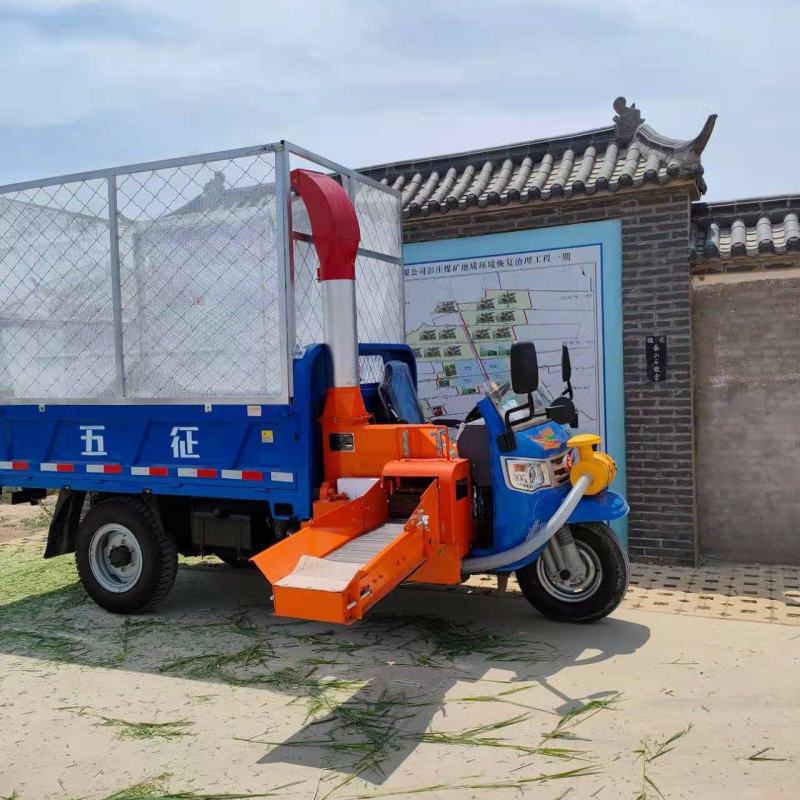 三轮铡草车，移动铡草机