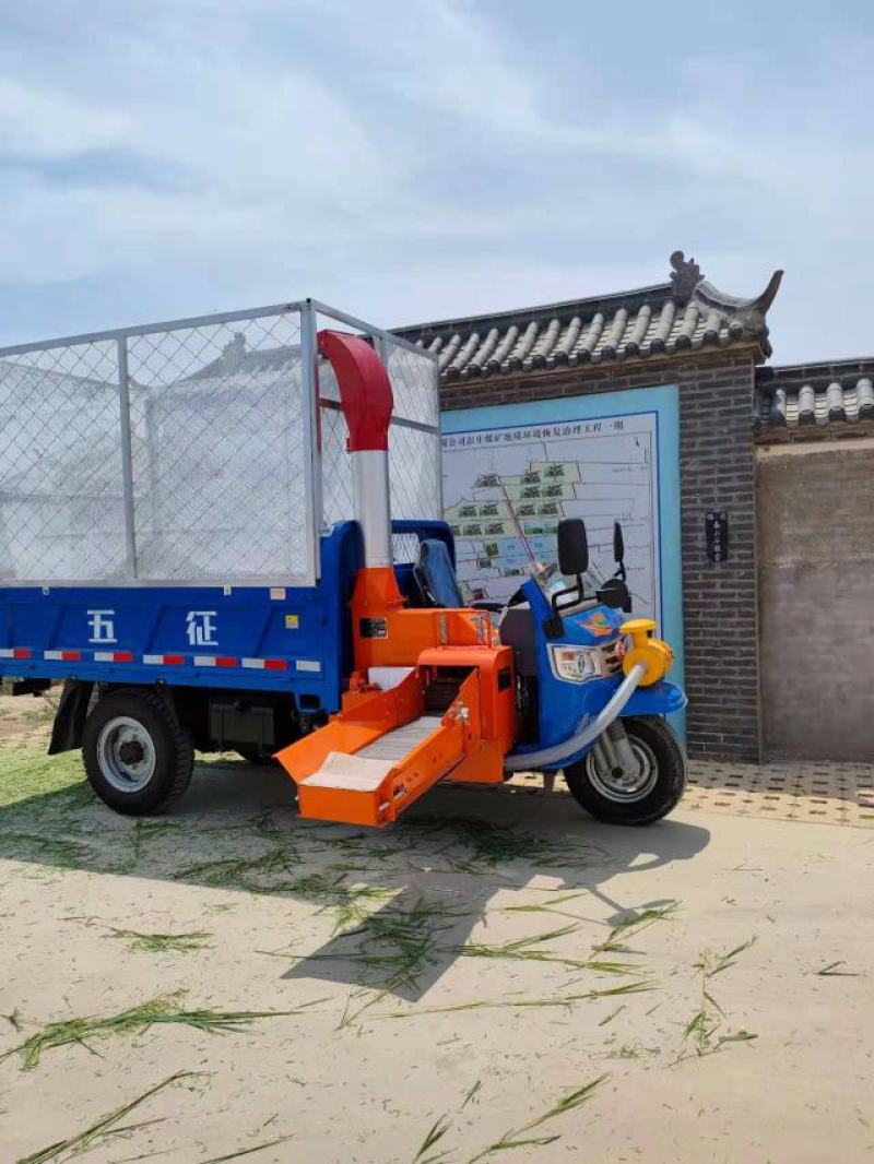 三轮铡草车，移动铡草机