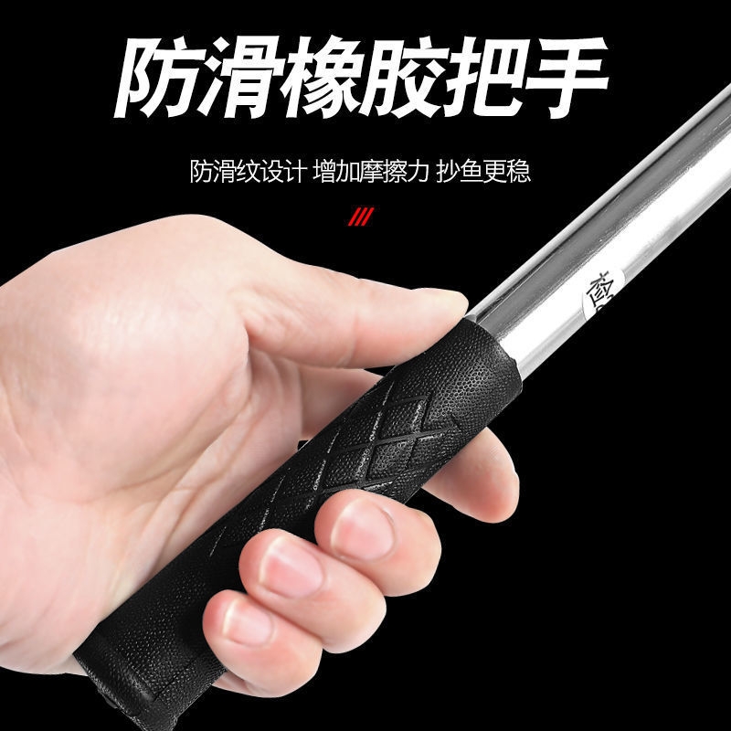多功能不锈钢超硬伸缩杆香椿槐花摘果杆钓鱼割草镰刀树枝锯抄