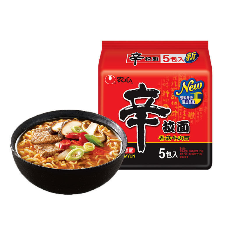 农心辛拉面辣白菜120g袋装韩式泡菜方便面宿舍早餐泡面整