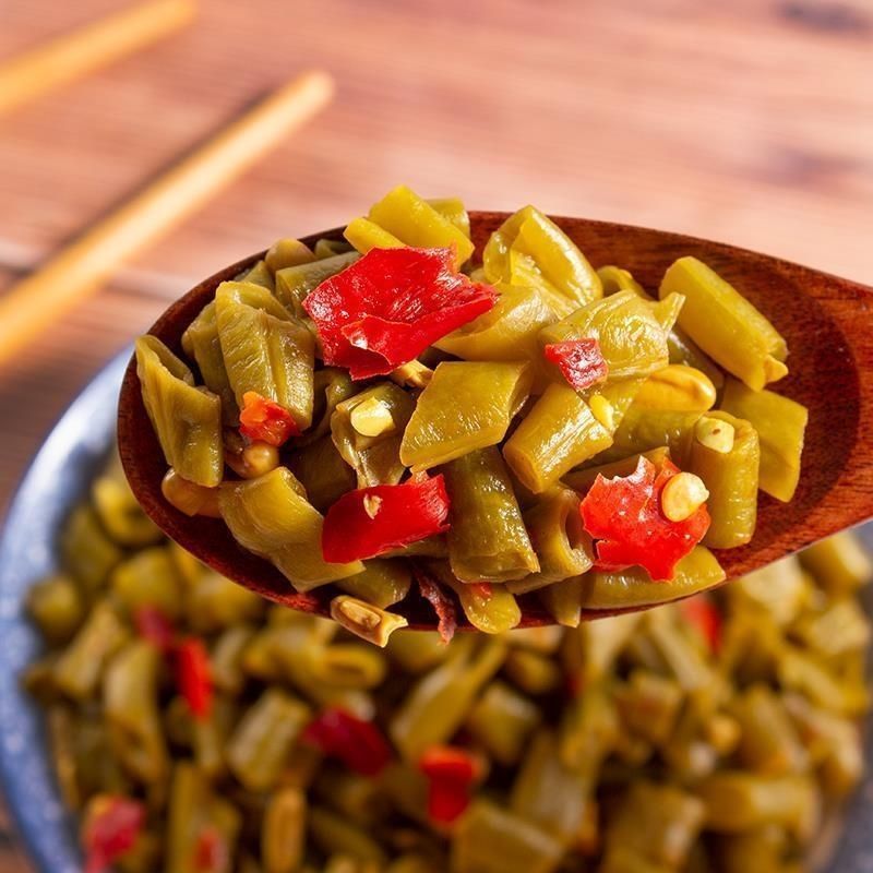 净重9斤红油豆角香辣脆酸豆角泡豇豆散装下饭菜咸菜酱菜批发