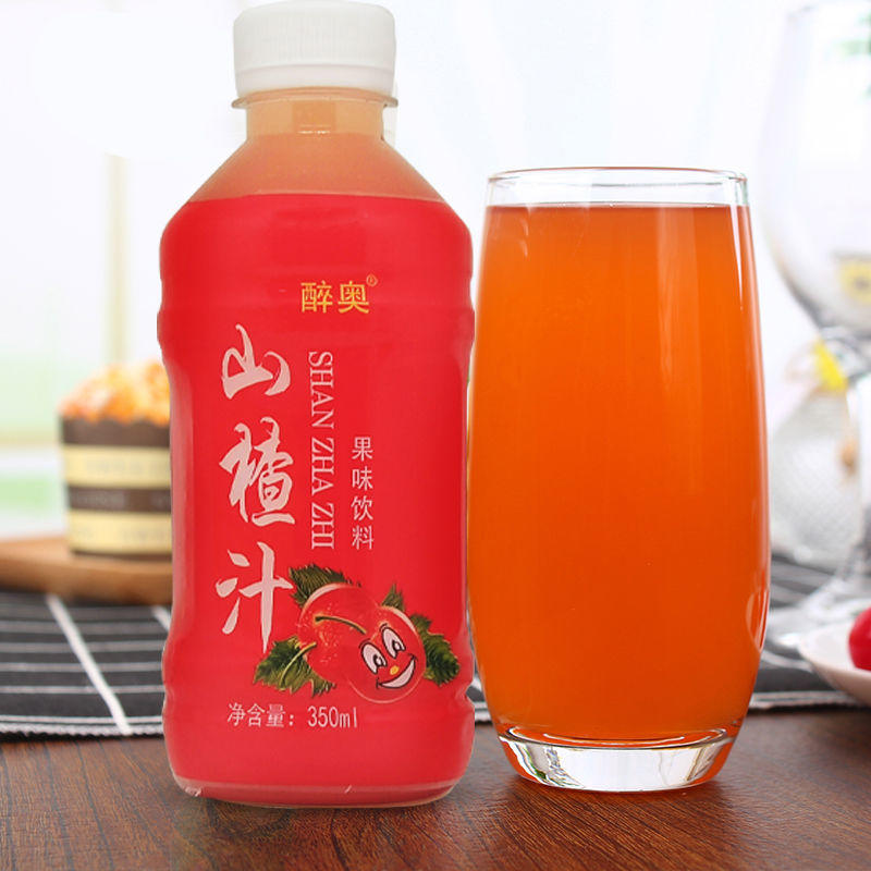 醉奥山楂果园饮料山楂汁饮品清爽解腻350ml*6/12瓶