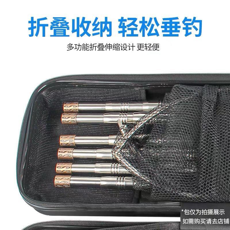 不锈钢抄网3米抄网竿捞鱼网伸缩杆网抄鱼抄网可折叠抄网头鱼