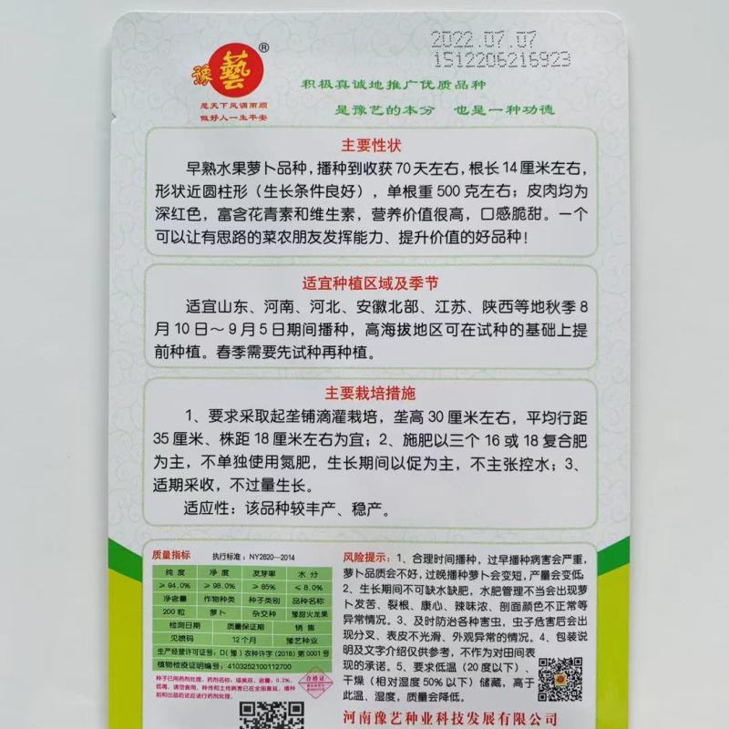 早熟红皮红肉水果萝卜种子富含花青素和维生素营养丰富