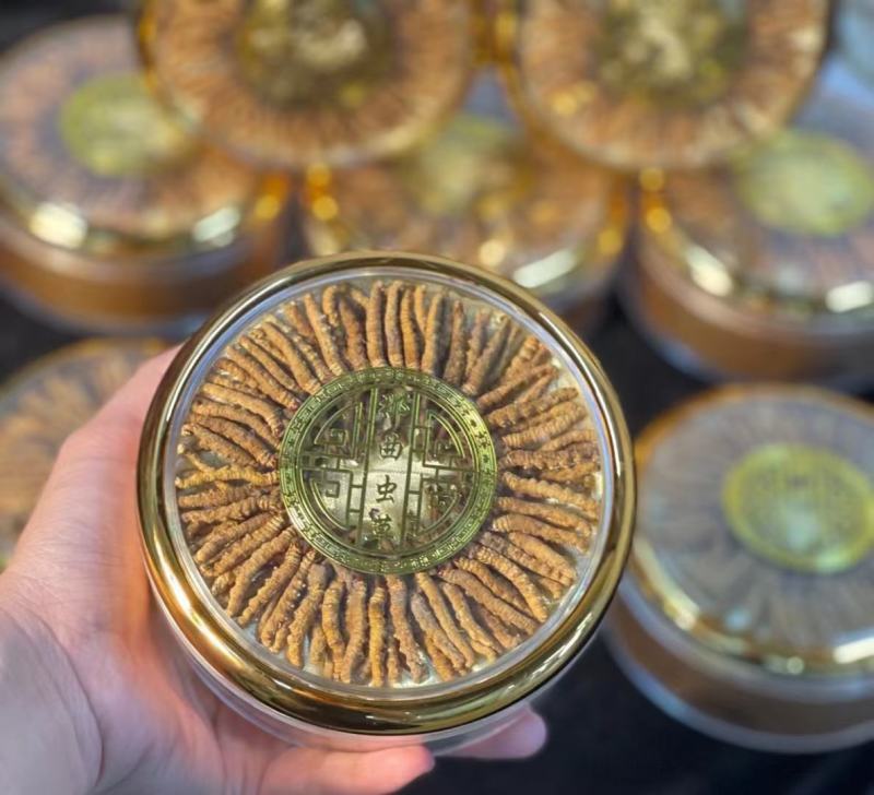精选虫草（0.7-0.8规格）晒干的颜色金黄