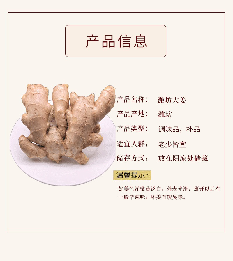 山东生姜大黄姜窖藏新鲜老姜月子姜支持一件代发2/3/5斤