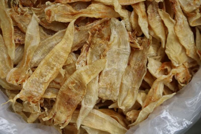 90头金龙扁条鱼胶花胶足干颜色金黄个头均匀极具性价比泡发