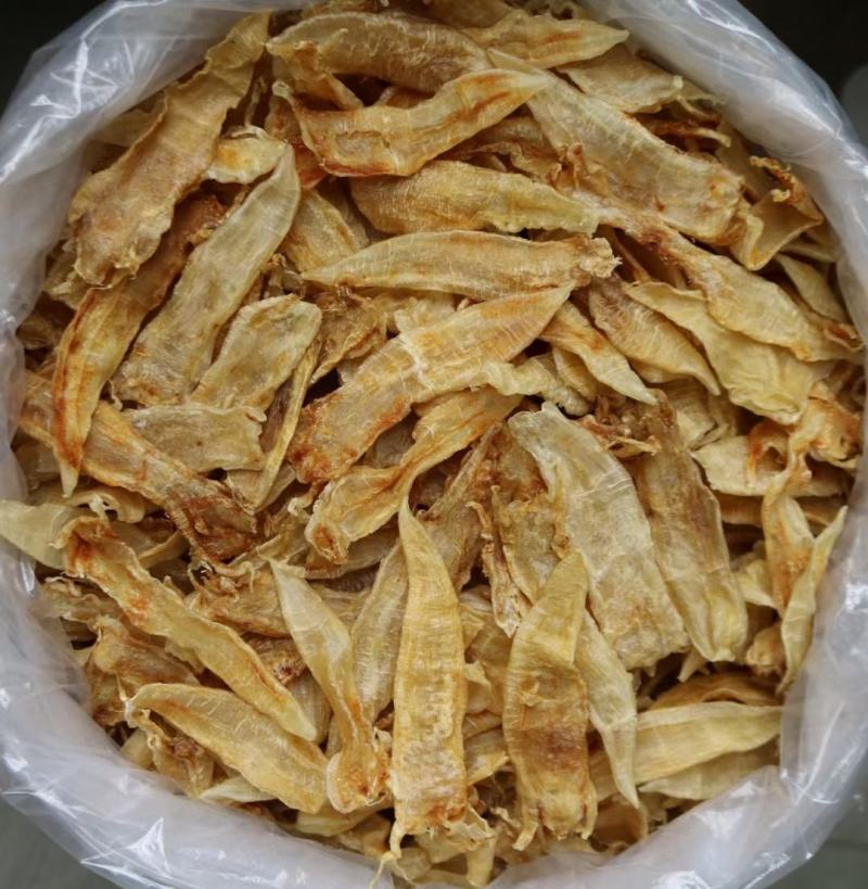 90头金龙扁条鱼胶花胶足干颜色金黄个头均匀极具性价比泡发