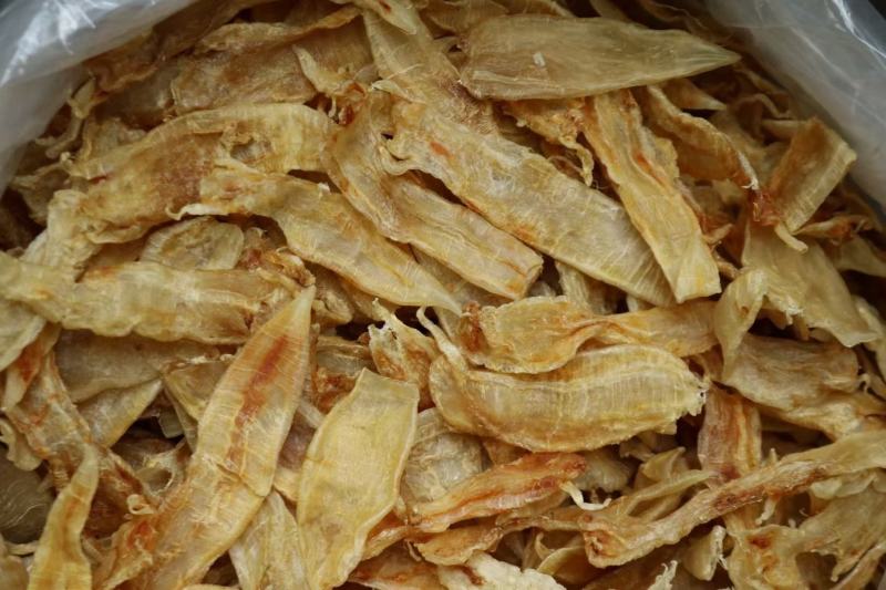 90头金龙扁条鱼胶花胶足干颜色金黄个头均匀极具性价比泡发