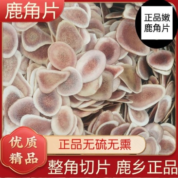 鹿角片泡酒正品批发整根切鹿角片吉林梅小花鹿茸骨片装