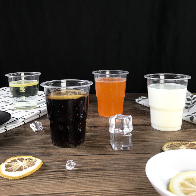 一次性杯子塑料杯加厚口杯透明批发一箱纸杯水杯家用200-