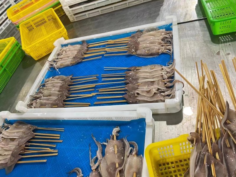 加工鱿鱼串