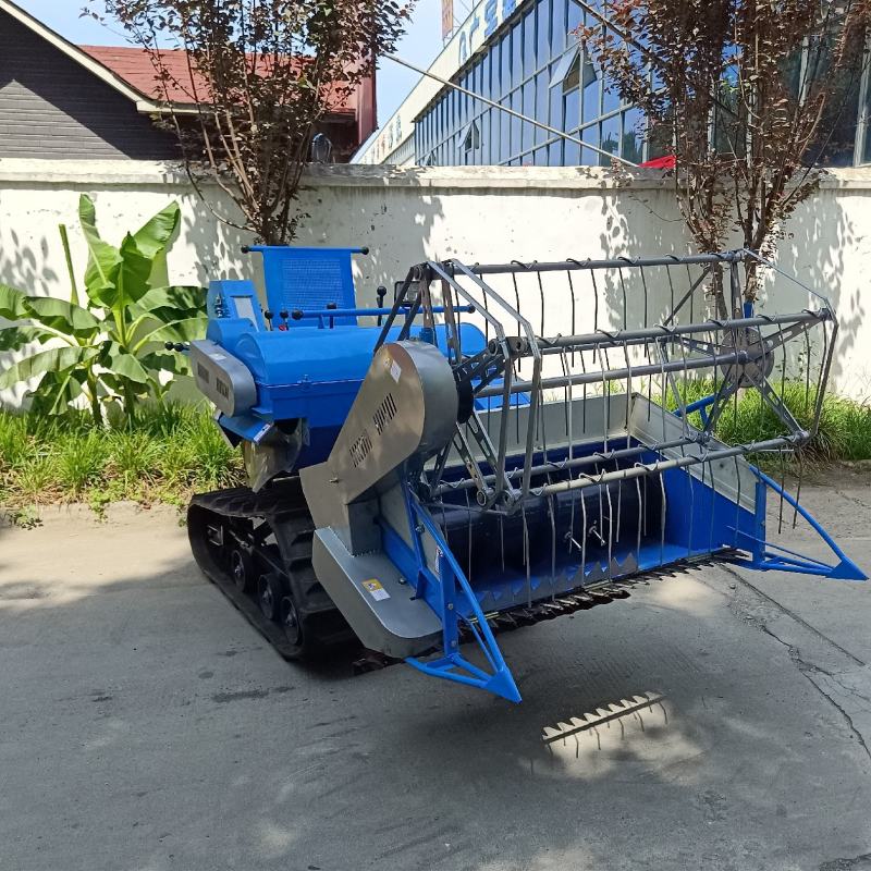 手扶式小型联合收割机，全自动水稻小麦脱粒收割机