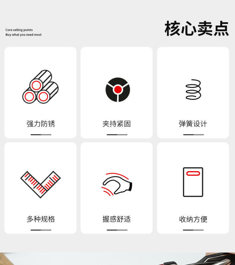 折叠钳多功能老虎钳尖嘴钳子户外组合小刀钳便携万用工具钳刀