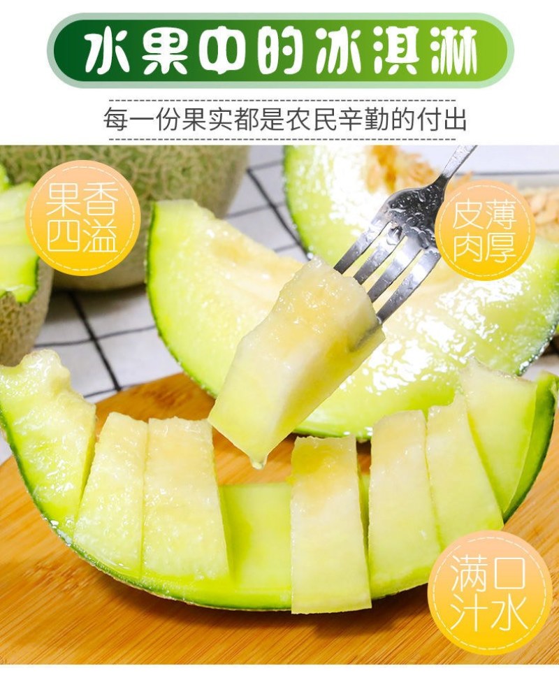 山东玫珑瓜网纹文蜜瓜软糯香甜带箱1-5个新鲜水果冰糖蜜瓜