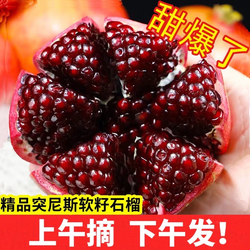 现货秒发突尼斯软籽石榴，专业代发对接直播平台电商社区